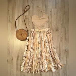 Vintage boho skirt set size S/M